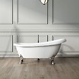 ROGIER & MOTHES - Baignoire sur pieds rétro RICHMOND Blanche 171 cm Pieds de Lion Bronze jaune vieilli - vignette