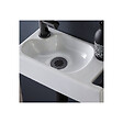 PLANETE BAIN - Bonde fixe de vidage pour lave-mains sans trop plein - écoulement libre - Grille laiton noir mat - vignette