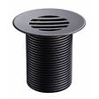 PLANETE BAIN - Bonde fixe de vidage pour lave-mains sans trop plein - écoulement libre - Grille laiton noir mat - vignette