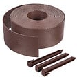 VOUNOT - Bordure de jardin PE haute flexible 20M avec piquets marron - vignette