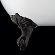 ROGIER & MOTHES - Baignoire sur pieds rétro RICHMOND Blanche 155 cm Pieds d'Aigle Noirs - vignette