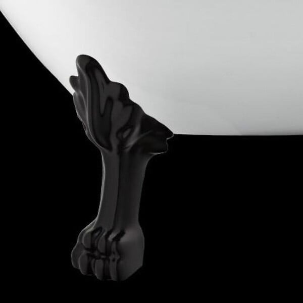 ROGIER & MOTHES - Baignoire sur pieds rétro RICHMOND Blanche 171 cm Pieds de Lion Noirs - large