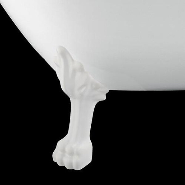 ROGIER & MOTHES - Baignoire sur pieds rétro CHELSEA Blanche 154 cm Pieds de Lion Blancs - large