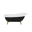 ROGIER & MOTHES - Baignoire sur pieds rétro RICHMOND Noire 171 cm Pieds de Lion Dorés - vignette