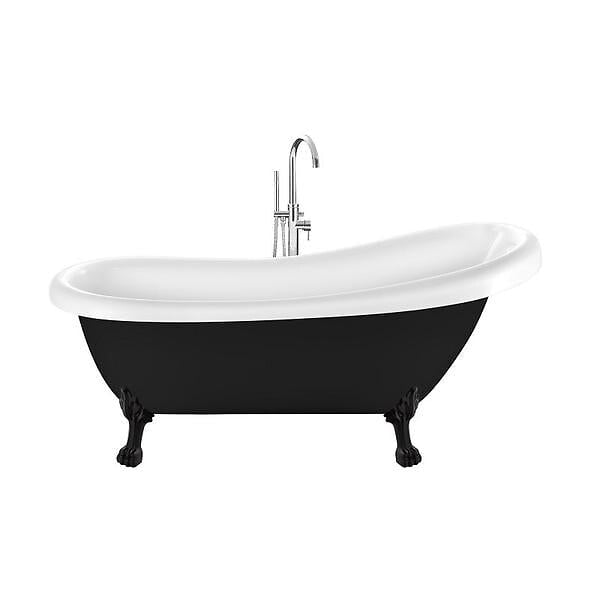 ROGIER & MOTHES - Baignoire sur pieds rétro RICHMOND Noire 171 cm Pieds de Lion Noirs - large