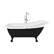 ROGIER & MOTHES - Baignoire sur pieds rétro RICHMOND Noire 171 cm Pieds de Lion Noirs - vignette