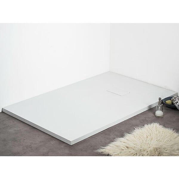 STANO - Receveur de douche 90 x 160 cm extra plat blanc PIATTO en SoliCast® surface ardoisée - large