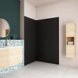 AICA SANITAIRE - AICA Panneau mural de douche noir 120x90x210cm avec les profiles de finition NOIRPanneaux muraux salle de bain habillage mural aluminium - vignette