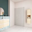 AICA SANITAIRE - AICA Panneau mural de douche béton gris90x210cm Panneaux muraux salle de bain habillage mural aluminium - vignette
