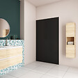 AICA SANITAIRE - AICA Panneau mural de douche noir 90x210cm Panneaux muraux salle de bain habillage mural aluminium - vignette