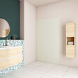 AICA SANITAIRE - AICA Panneau mural de douche couleur ivoire 120x210cm Panneaux muraux salle de bain habillage mural aluminium - vignette