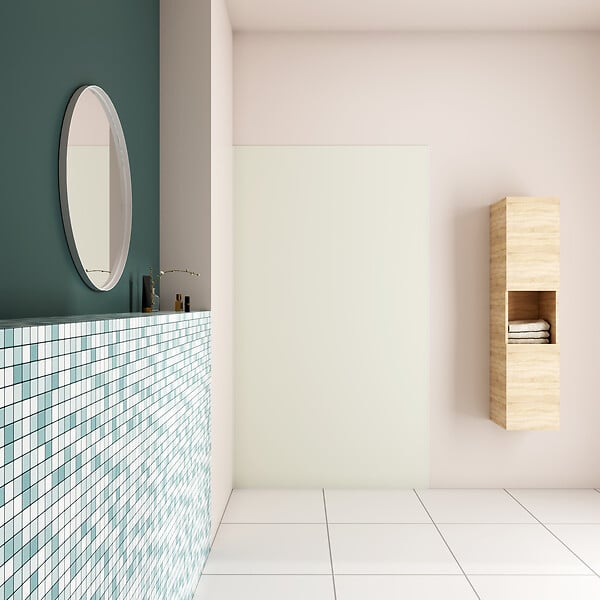 AICA SANITAIRE - AICA Panneau mural de douche couleur ivoire 120x210cm Panneaux muraux salle de bain habillage mural aluminium - large