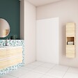 AICA SANITAIRE - AICA Panneau mural de douche blanc 80x210cm Panneaux muraux salle de bain habillage mural aluminium - vignette