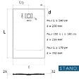 STANO - Receveur de douche 90 x 120 cm extra plat gris PIATTO en SoliCast® surface ardoisée - vignette