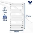 VOLTMAN - Chauffage sèche-serviette 500W - inertie sèche - Blanc - Voltman - vignette