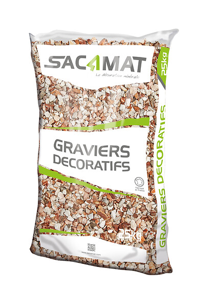 SACAMAT - Graviers Nuancés Rose 8/12 25kg - large
