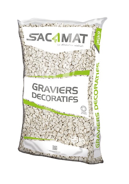 SACAMAT - Graviers Concassés Blanc 6/14   25kg - large
