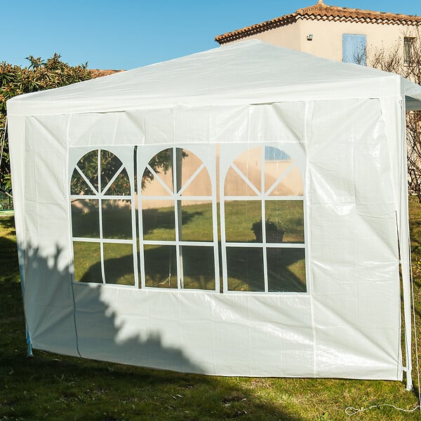 WERKAPRO - Côté de tente fenêtre blanc 2.9 x 1.9 m - large