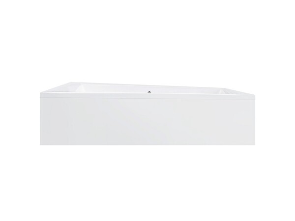 BESCO - Baignoire asymétrique 170 x 125 cm + tablier noir + repose tête - INTIMA DUO - Gauche - large
