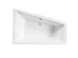 BESCO - Baignoire asymétrique 170 x 125 cm + tablier noir + repose tête - INTIMA DUO - Gauche - vignette