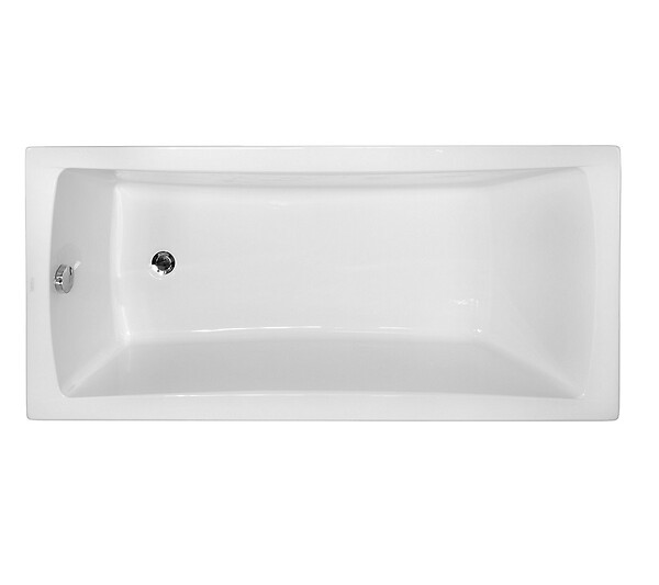 BESCO - Baignoire rectangulaire 160 x 70 cm + tablier noir mat + repose tête - OPTIMA - large