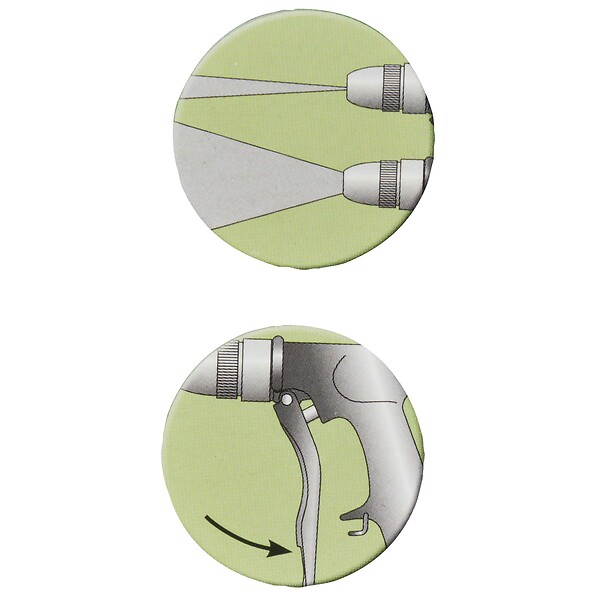 RIBIMEX - Pistolet arrosage métal laqué raccord rapide - large