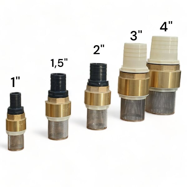 DUNSCH - Clapet anti retour en laiton avec crépine et manchette, pour pompe - 3 pouces (80 mm) - large