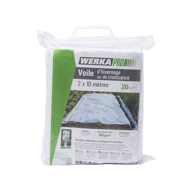 WERKAPRO - Voile d'hivernage blanc 60g-m2  2 x 10m - large