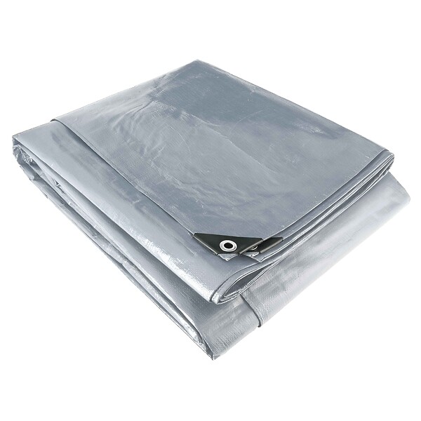 WERKAPRO - Bâche noire et grise 200 g/m2  12 x 6 m - large