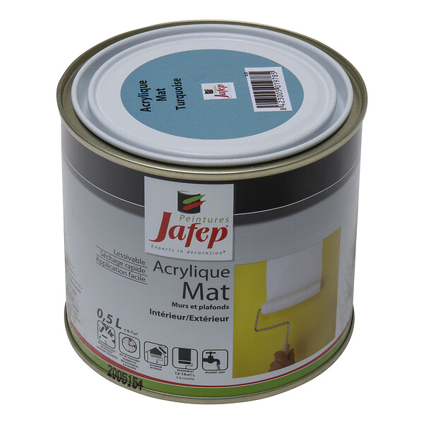 JAFEP - Peinture acrylique Turquoise mat Jafep  0,5l - large