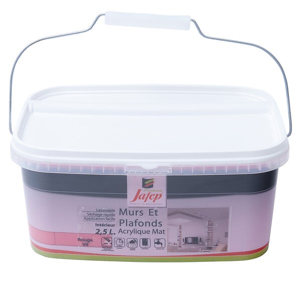 JAFEP - Peinture mur et plafond acrylique mate rouge vif  2,5L  Jafep - large