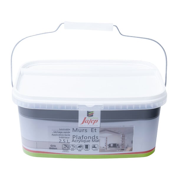 JAFEP - Peinture mur et plafond acrylique mat gris béton  2,5L  Jafep - large
