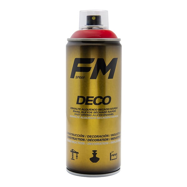 FM SPRAY - Bombe de peinture rouge 400ml Rouge signal - RAL 3020 - large