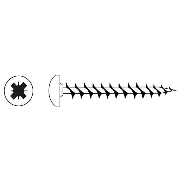 VISSAL - Vis agglo tête ronde PZ zinguée cruciforme Viswood 4x20 mm (lot de 15 vis) - large