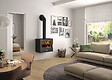 JUSTUS - Poêle à bois modulaire Dias - Acier - Noir - vignette