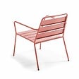 OVIALA - Fauteuil bas de jardin en métal argile - Palavas - vignette
