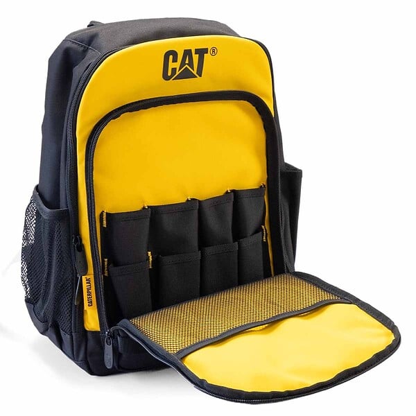 CATERPILLAR - Sac à dos 21L Polyvalent 3 poches extérieures + 19 poches intérieures Housse anti pluie intégrée CAT - large