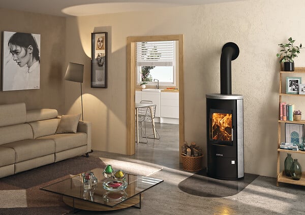 JUSTUS - Poêle à bois Austin 7 - Pierre ollaire - Noir - 7kW - large