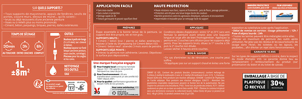 V33 PEINTURE - Peinture Appui de fenêtres ton pierre 2,5 L - large