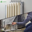 VOUNOT - Isolant thermique a bulle double couche aluminium radiateur reflecteur 0.6x20m - vignette