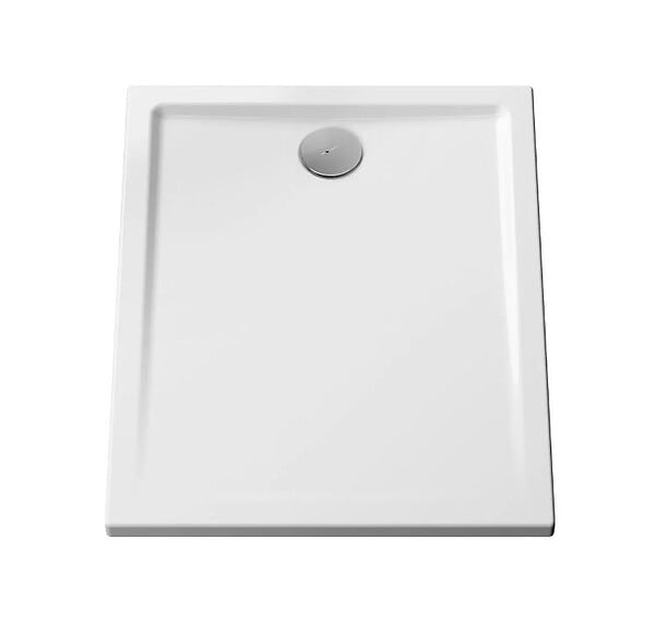 VITRA - Receveur de douche - Cascade (sans bonde) - 1000 x 800 x 40mm - BLANC - 3 faces émaillées PN12 blanc - large