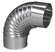 TEN - Coude EQ90° plissé aluminium 153 mm - TOLERIE GENERALE - 392153 - vignette