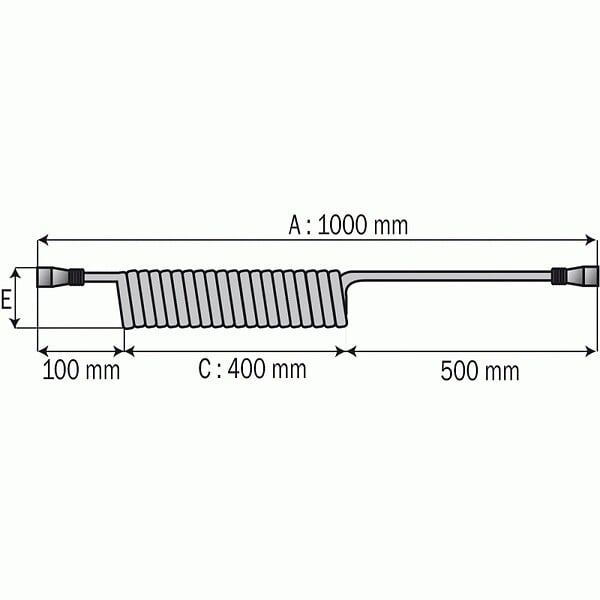 CENTRALE BRICO - Tuyau spiralé Prevost polyuréthane PUS 66 - large
