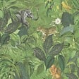 LUTECE - animaux tropicaux vert gazon - vignette