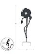 CENTRALE BRICO - Déco en métal à planter Coquelicot - 22x70 cm - anthracite - vignette