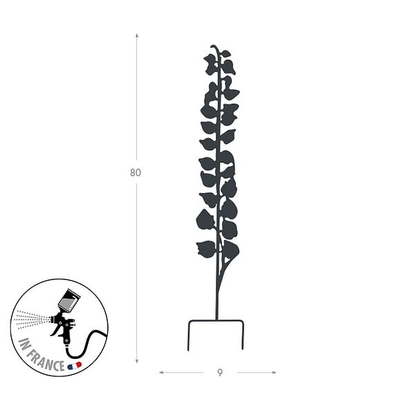 CENTRALE BRICO - Déco en métal à planter Physalis - 9x70 cm - anthracite - large