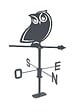 CENTRALE BRICO - Girouette Hibou - 45x72,5 cm - anthracite - vignette