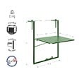 CENTRALE BRICO - Table de balcon réglable Soléa - 55x45 cm - vert pâle - vignette