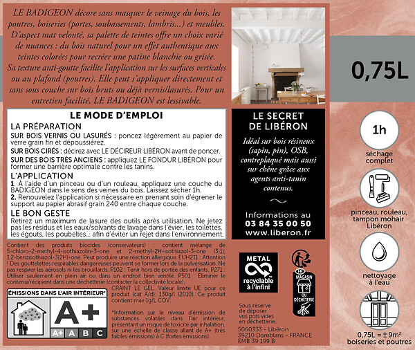 LIBERON - Le Badigeon chêne brûlé 0,75 L - large