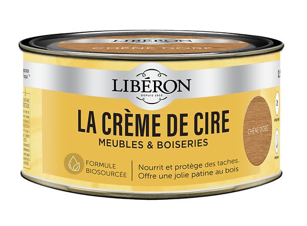 LIBERON - La Crème de cire pâte chêne doré 0,5 L - large